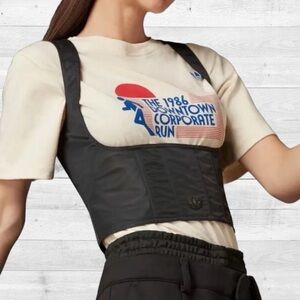 Adidas black Trefoil Under bust corset size Small